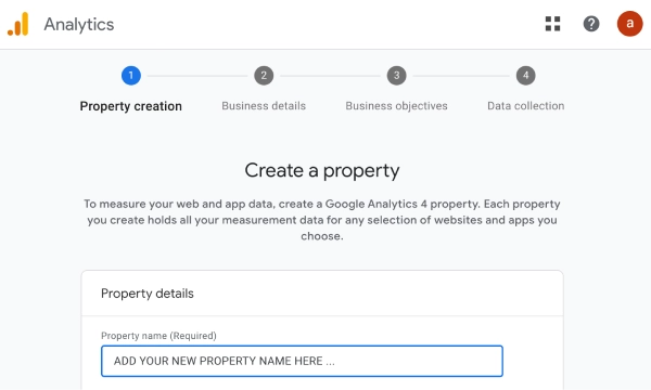 GA4 Property Details